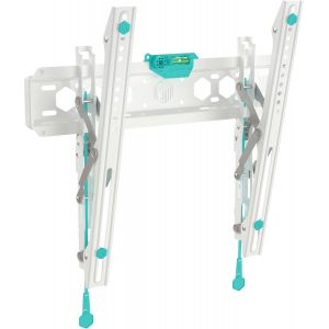 MEVRONISSHOP-Support Mural TV Inclinable pour 32-70 Pouces T&eacute;l&eacute;viseur, Fixation Tele Murale Poids de 60 kg, Accroche Television Murale VESA 75x75 - VESA 400x400 mm, Support TV Mural Blanc TM5-W - Neuf