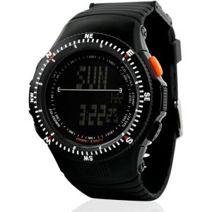 Eryi-Digital Montre Bracelet Homme Garçon Led Outdoor Sport Montres Tactique Militaire 5atm Etanche L'eau Multifonction Date Calendrier Alerte Chronomètre Plastique Et Caoutchouc - Neuf