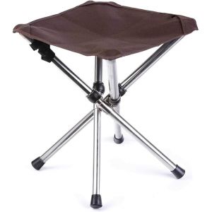 Eryi-Siège De Camping Portable, Tabouret Pliable De Camping, Camping Pliant Tabourets, Mini Chaise Pliante Portable, Petite Chaise De Camping En Aluminium,Pour Voyage Randonnée Pêche,Bbq (Grand Marro - Neuf