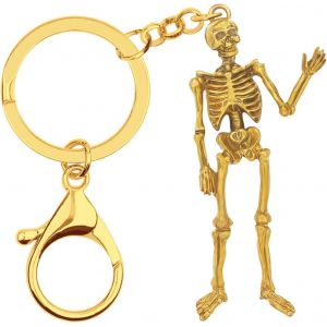 KAL-Porte-Clés Faucheuse Halloween Tête De Mort Skull Porte-Clés En Alliage De Zinc Porte-Monnaie Pour Femme Hommes Fille Cadeau - Neuf