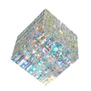 Cube attrape-soleil prisme coloré en verre,décoration de bureau magique - Neuf