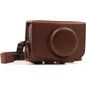 CHECARZHN--NO1-Canon Powershot Sx740 Hs, Sx730 Hs Ever Ready - Étui De Protection En Cuir Avec Bandoulière - Neuf