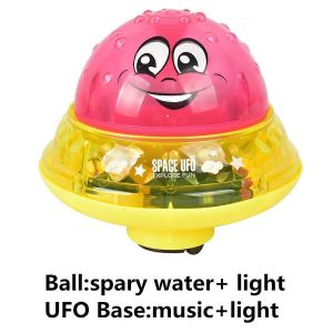 Jouets De Bain À Jet Pour Nourrissons De 6 À 12 Mois, Boule Rotative Pour Soulager L'ennui, Jouets Amusants, Cadeaux Pour Salle De Bain, Piscine, Bain Pour Le Temps, Rouge Avec Base-Rouge Avec Base - Neuf