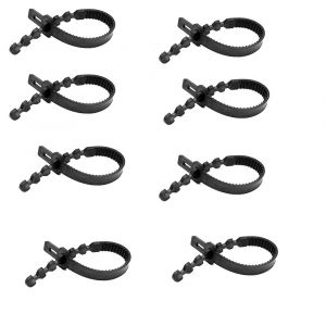Attaches pour tuteurs d'arbres 34 cm, attaches noires pour branches d'arbres, attaches pour attacher les arbres, tuteur et attache pour soutenir les arbres et les plantes - Neuf
