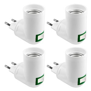 Eryi-Douille E27 Avec Interrupteur Sans Fil Pour Lampe Murale, Support Ampoule Led, Ac 230v, Douille E27 Petite Pour Lampe De Lit, Lampe De Chambre (Sans Ampoule), Lot De 4 - Neuf