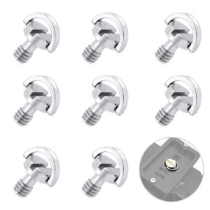 8 Pi&egrave;ces Vis de Cam&eacute;ra 1/4"" Vis de Montage Fixation Vis Trepied Appareil Photo 1/4"" Vis avec D-Ring en Acier Inoxydable pour DSLR Tr&eacute;pied de Cam&eacute;ra Monopode Plaque &agrave; d&eacute;gagement Rapide - Neuf