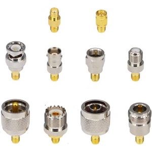10Pcs Kit Adaptateur Sma Femelle Vers Sma/Uhf/Bnc/Type N/Type F M&acirc;le Femelle Connecteur Sma Femelle Convertisseur Antenne Wifi Connecteur Coaxial Sma Femelle Pour Fpv Drone/C&acirc;ble D'Extension - Neuf