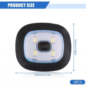 Lot De 2 Lampes Led De Rechange Pour Bonnet Lumineux Avec Lumi&egrave;re, Lampe Frontale &Eacute;tanche, Petite Lampe Frontale Avec 4 Piles Pour Jogging, Camping, Randonn&eacute;e Canine (Lumi&egrave;re Blanche/Blanche - Neuf