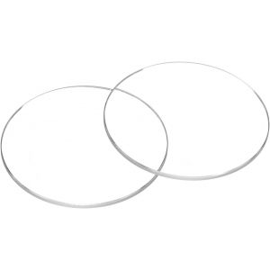 Kal-2pcs Verre De Montre En Cristal 34,5mm Dia 1,0mm Bord Biseauté Plat Rond Verre Ultra-Clair Visage De Montre En Verre Cristaux Len Miroir De Cadran Pièces Rechange Pour Réparation - Neuf
