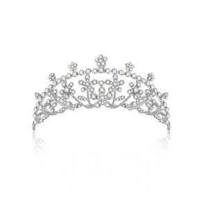 Couronne De Mariage, Accessoire Pour Cheveux, Couvre-Chef En Forme De Fleur, Decoration En Strass, Bijoux - Neuf