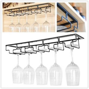 Porte-Verres Suspendu - Porte-Verres À Vin Avec 5 Rails Pour 10 À 15 Verres, 51 X 23,5 X 6 Cm - Neuf