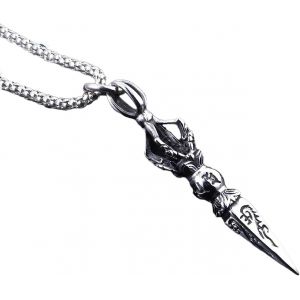 Trahoo-Collier Homme Pendentif Homme Style Mystique Cordon Cuir Caoutchouc Unisexe Mode Homme Femme Jeune Cadeau - Neuf