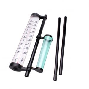 SUBZONAL-Mesureurs M&eacute;t&eacute;orologiques Ext&eacute;rieurs Thermom&egrave;tre Ext&eacute;rieur Pluviom&egrave;tre Indicateur De Direction Du Vent Pour Jardin Et Agriculture Ensemble De 2 Kits Polyvalents Solide - Neuf