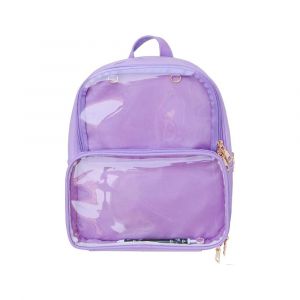 (Violet) Sac à dos d'école pour filles, joli sac de plage d'été avec fenêtres transparentes pour décorations DIY - Neuf