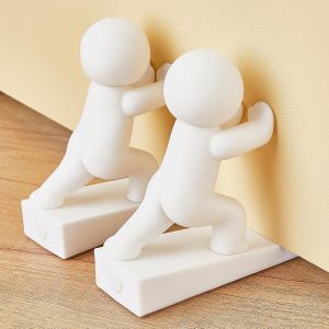 LETNERNY-Butoir De Porte Mignon, Butoir De Porte Décoratif, Protège Vos Sols, Blanc, 2 Paquets (Breveté) - Neuf
