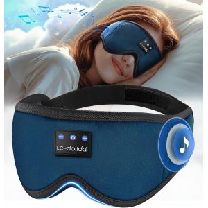 Masque De Sommeil Avec &Eacute;couteurs Bluetooth V5.4,Masque De Nuit Sans Fil Peut Jouer 15 Heures Casque De Sommeil Bluetooth Pour Les Voyages,La Sieste,Le Travail Post&eacute;.[S17] - Neuf