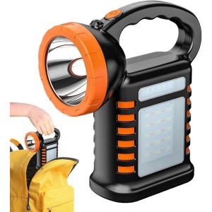 Lampe De Travail Led Rechargeable | Lampe Led Portable À Énergie Solaire Avec 3 Modes | Batterie 4000 Mah Lampe De Poche De Survie Lumineuse Étanche Pour Garage, Atelier, Chantier, Mécanicien - Neuf