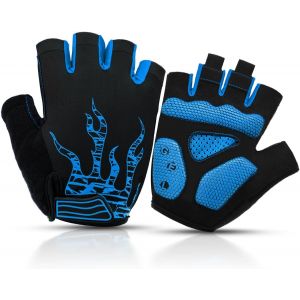 Gants Cyclisme Demi-Doigts Gants Velo Gel Anti-Choc Anti-D&eacute;rapage,Respirant Gant Demi Doigt Mitaines Velo Homme,Gants Vtt Gel &Eacute;t&eacute; De Fitness Sport Escalade Pour Homme Et Femme.[O271] - Neuf