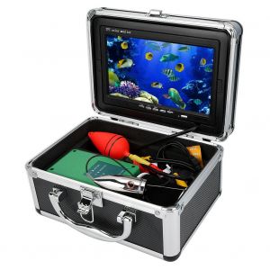 Camera video de peche sous-marine avec ecran couleur 1000TVL de 7 pouces et 49,2 pieds, avec 6 LED, 100-240 V, Royaume-Uni - Neuf