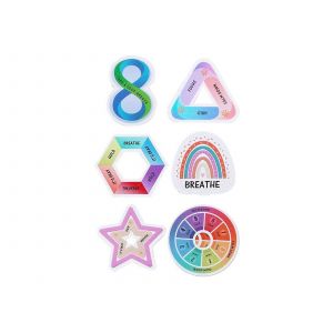 Lot de 6 autocollants sensoriels textur&eacute;s pour soulager le stress et apaiser - Neuf