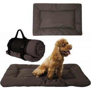 Tapis Chien Voyage,Matelas Pour Chien Pliable Et Lavable,Matelas Pour Chien & Chat Imperméable,Extérieur Pour Animaux De Compagnie Multifonction Matelas(Bleu) (Marron) - Neuf