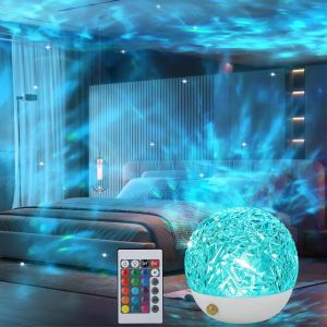 CHENG-Projecteur Ciel Étoilé, 16 Couleurs Lampe LED Wave Lamp, Projecteur de Galaxie pour Décorer,Avec Télécommande,Lampe pour Chambre à Coucher et Projecteur de Plafond,Cadeau - Neuf