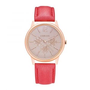 Gaiety Femmes Filles Mode Cuir Bande Cadran Montre Analogique Quartz Montre-Bracelet (Rouge) - Neuf