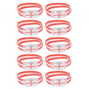 10pcs National Flag Glow Bracelet Silicone Abs Fans Lumineux Cheer Props Pour 2022 Match De Football Mondial - Neuf