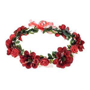 Bandeau Couronne De Fée Rouge, Bandeau Réglable, Ceinture Et Couronne, Bandeau De Mariage Pour Enfants Et Filles - Neuf