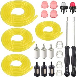 ASFASFq-ZAMDOE AC04122 Tuyau de Carburant 4 Tailles x 1,2 m Ampoule d'amorçage de Filtre à Carburant pour tronçonneuse Taille-Bordures Souffleur 2 Cycles Petits Moteurs avec Outils de réglage du carb - Neuf