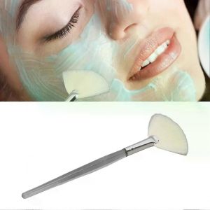 Pinceau Fan De Masque Facial Transparent Poignée Cosmétique Plate Brosse Pour Visage Pour Salon De Beauté Grand Applicateur Fan De Masque Facial - Neuf