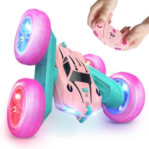 KAJGL-Voiture Télécommandée,Rc Voiture 90 Min De Temps De Jeu,Voiture Rc Stunt 2,4 Ghz 360° Rotation Avec Lumière,4Wd Rc Voiture Télécommandée Enfant Jouet Cadeau Pour Garçons Filles Âgés De 6 À 12 A - Neuf