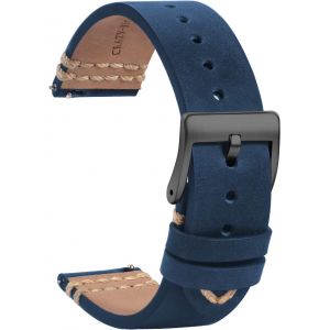 20mm Leather Strap Watch-Replacement Watch Straps Quick Release Black Soft Sport For Men Women-Smart Watches Connected Buckle Clasp-18mm 19mm 21mm 22mm.[U1346] - Neuf