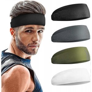Bandeau Homme 4 Pack, Bandeaux Sport Pour Hommes, Bandeau Unisexe - Neuf