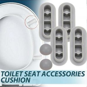 Amortisseurs de siège de toilette gris antichoc Pare-chocs Coussinets de remplacement Accessoires Pièces Closestool Housse d'arrêt Pare-chocs Amortisseur - Neuf