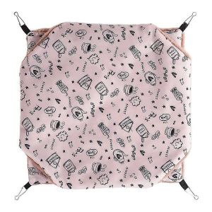 Hamac Double Couche Confortable Pour Animaux De Compagnie ¿ Lit Suspendu Chaud Et Aéré Pour Hamsters, Écureuils Et Plus Encore ¿ Design Rose Élégant - Neuf