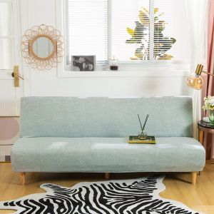 etirer la housse du Canape Sans Accoudoirs, Universel, Pliable, Facile a Installer et a Nettoyer, 3 Places, Couleur de Cendre - Neuf