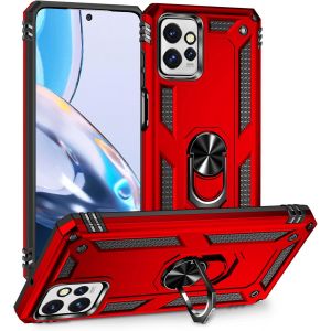 Kal-Coque Pour Motorola Moto G Power 5g 2023, + Hd Verre Trempé, Etui Housse De Protection Antichoc Durable Résistante 2 En 1 Hybride Pc Robuste Tpu Souple,Rouge - Neuf