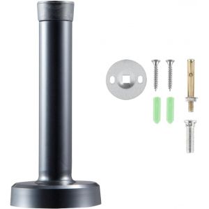 LETNERNY-Butoir De Porte En Acier Inoxydable Massif - Sans Per&ccedil;age - Avec Anneau En Caoutchouc - Argent&eacute; - 15 Cm - Neuf