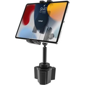 Support Tablette Porte Gobelet Voiture R&eacute;sistant [Pas de Secousses] Porte Tablette Gobelet Camion avec Bras M&eacute;tal pour iPad Pro Air Mini, Galaxy Tab, Kindle, Lenovo, T&eacute;l&eacute;phone, 4-12.9 - Neuf