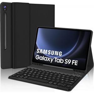 Coque Clavier pour Samsung Galaxy Tab S10 FE 10.9""/S9 FE 10.9""/S9 11"" 2023, AZERTY Fran&ccedil;ais Clavier Magn&eacute;tique D&eacute;tachable Bluetooth pour Tab S9 FE 10.9"" 2023/S10 FE 10.9"" 2025, Noir - Neuf