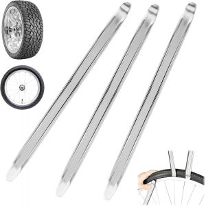 Mevronisshop-30cm Demonte Pneu Pour Moto, Voiture, Trottinette, V&eacute;lo, 3 Pi&egrave;ces D&eacute;monte-Pneu En M&eacute;tal Pour Changement De Pneu, Demonte Pneu Manuel Trottinette &Eacute;lectrique,Outils De Levier De Pneus - Neuf