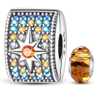 Eryi-925 En Argent Sterling Stopper Spacer Bead Charme Pour Femme Clip Charms Perles Compatible Avec Le Bracelet Pandora (With One Space Bead) - Neuf