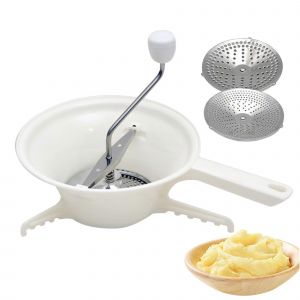 Moulin A Legumes En Plastique Pour Conserves, Avec 3 Disques De Broyage, Rotatif Pour Sauce Tomate - Neuf