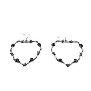 Boucles D'oreilles Personnalis&eacute;es Clip D'oreille Trendy Simple Thorns Rose Love Boucles D'oreilles - Neuf