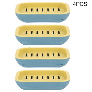 HJLIAN Lot de 4 boites a savon creuses amovibles a double couche pour salle de bain et douche - Neuf