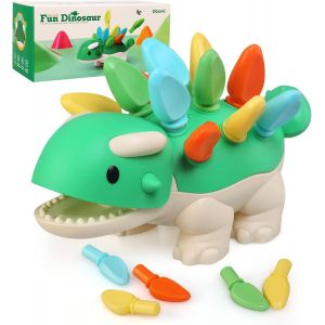 JGD-Jouet Montessori 18 Mois, Dinosaure Jouet de Tri, Jouet Sensoriel Motricité Fine Bebe Jeux Éducatif pour Apprendre à Compter et Les Couleurs, Cadeau pour Enfants Bebe Fille Garcon 2 3 Ans - Neuf