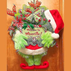 Couronne De No&euml;l, De No&euml;l Voleur Guirlande Voleur De Porte Avant Ornement De No&euml;l De No&euml;l Elf Ornement Du Corps, En Peluche Garland - Neuf