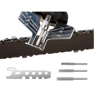 Kit D'aff&ucirc;tage De Dents De Tron&ccedil;onneuse Avec Guide D'angle Et Cl&eacute; - Neuf