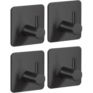 ERYI-Lot De 4 Crochets Auto-Adhésifs En Acier Inoxydable Pour Serviettes, Manteaux, Chapeaux, Sacs À Main Dans La Salle De Bain, La Douche, La Cuisine - Neuf